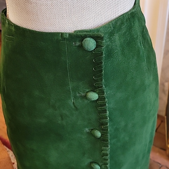 Vintage 90's Suede Maxi Skirt - Picture 3 of 8